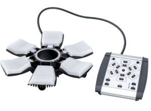 Sunflower illuminator opened with control unit