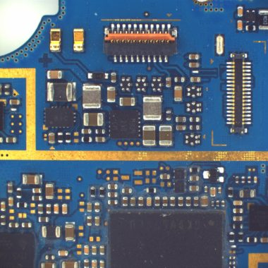 Blue printed circuit board acquired by PROMICAM 3-4C