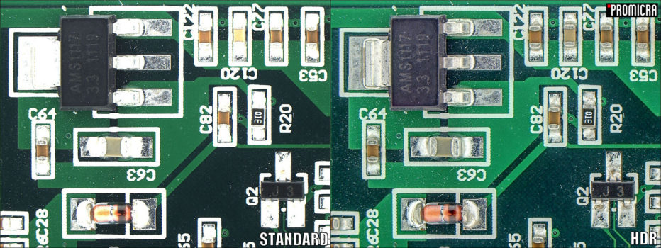 Printed circuit board acquired by HDR module